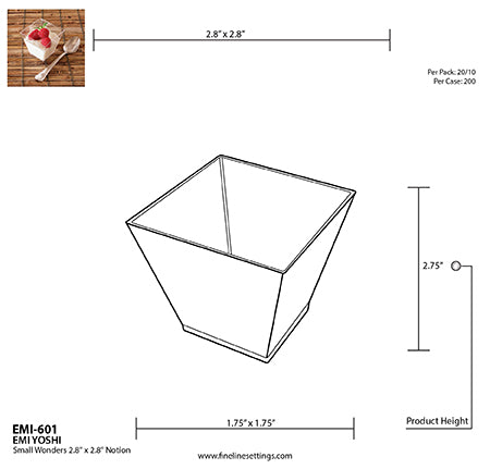 Fineline Tiny Temptations 6.8 oz Notion Cup specifications (EMI-601)