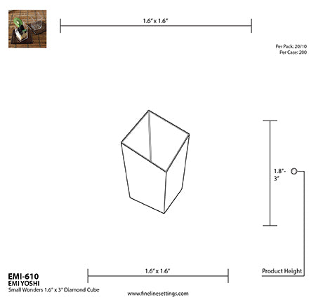 Fineline Tiny Temptations 2.5 oz Diamond Cube specifications (EMI-610)