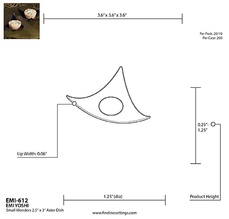 Fineline EMI-612 Aster Dish | Disposable Plastic Catering Miniware