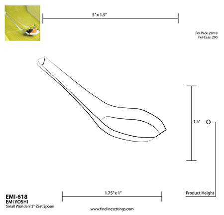 5" Disposable Zest Spoons – Mini Appetizer & Dessert Spoons (200/Case)
