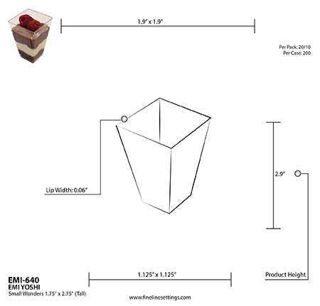 Fineline Tiny Temptations 3.5 oz Notion Cup specifications (EMI-640)