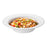 White with Silver Rim Plastic Soup Bowls – 12 oz