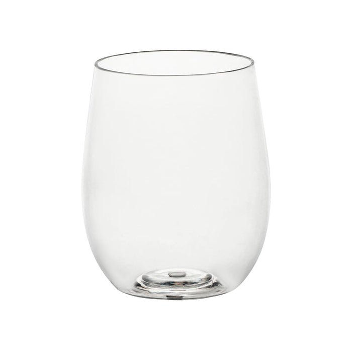 12 oz. Stemless Plastic Wine Glasses (Avail. Multiple Colors and Designs)