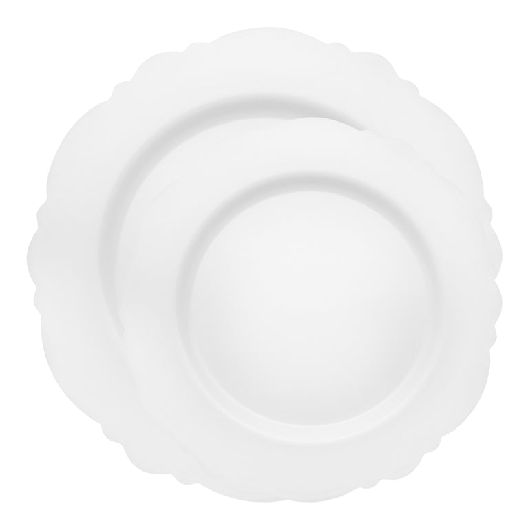 Round Blossom Disposable Plastic Plates