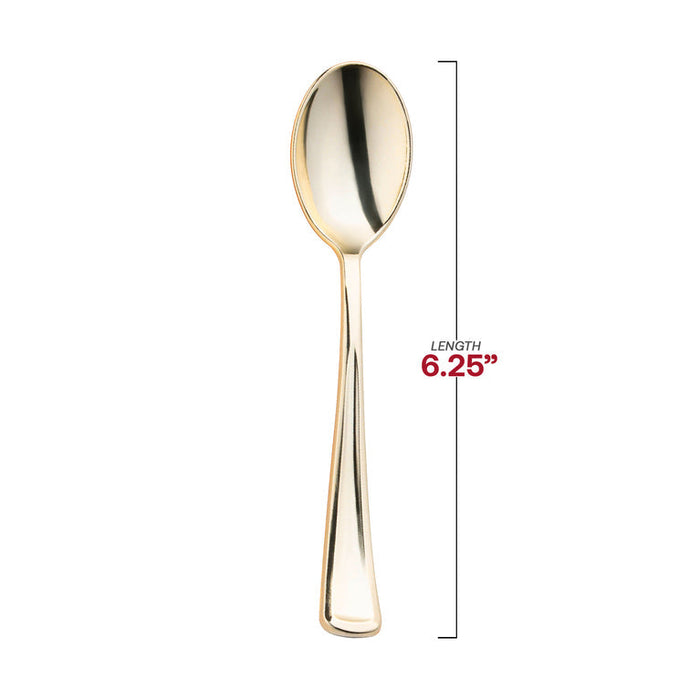Shiny Metallic Gold Disposable Plastic Cutlery