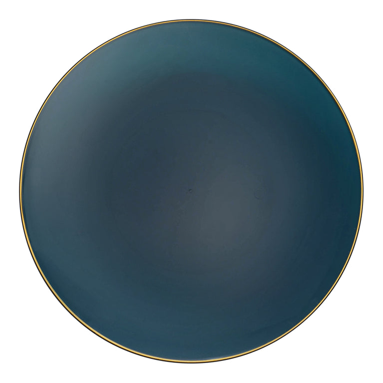 Organic Round With Gold Rim Disposable Plates