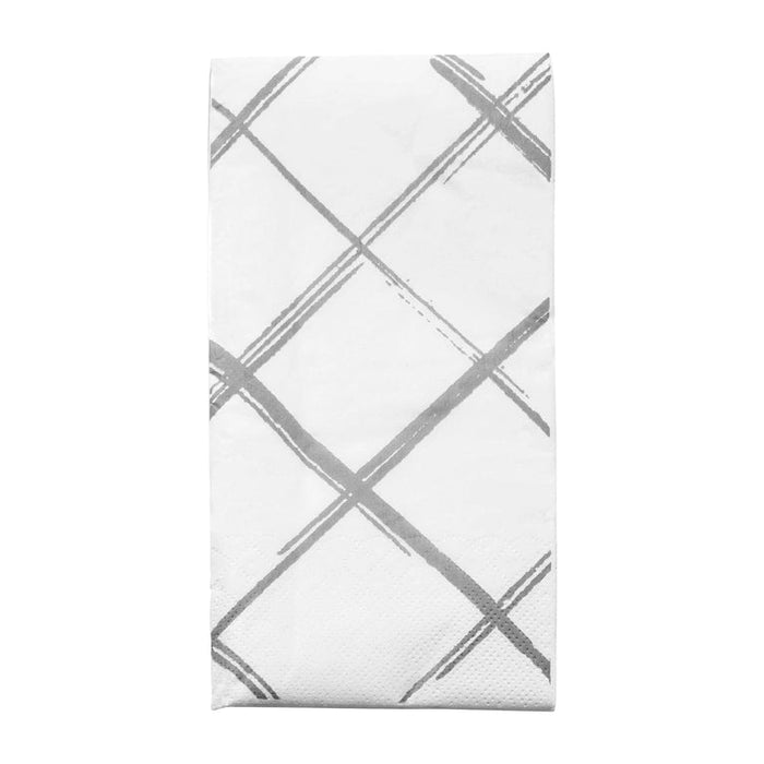 Durable White with Diamond Paper Dinner Napkins