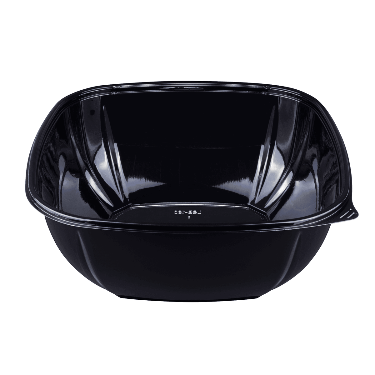 Karat 160 oz black square party bowl