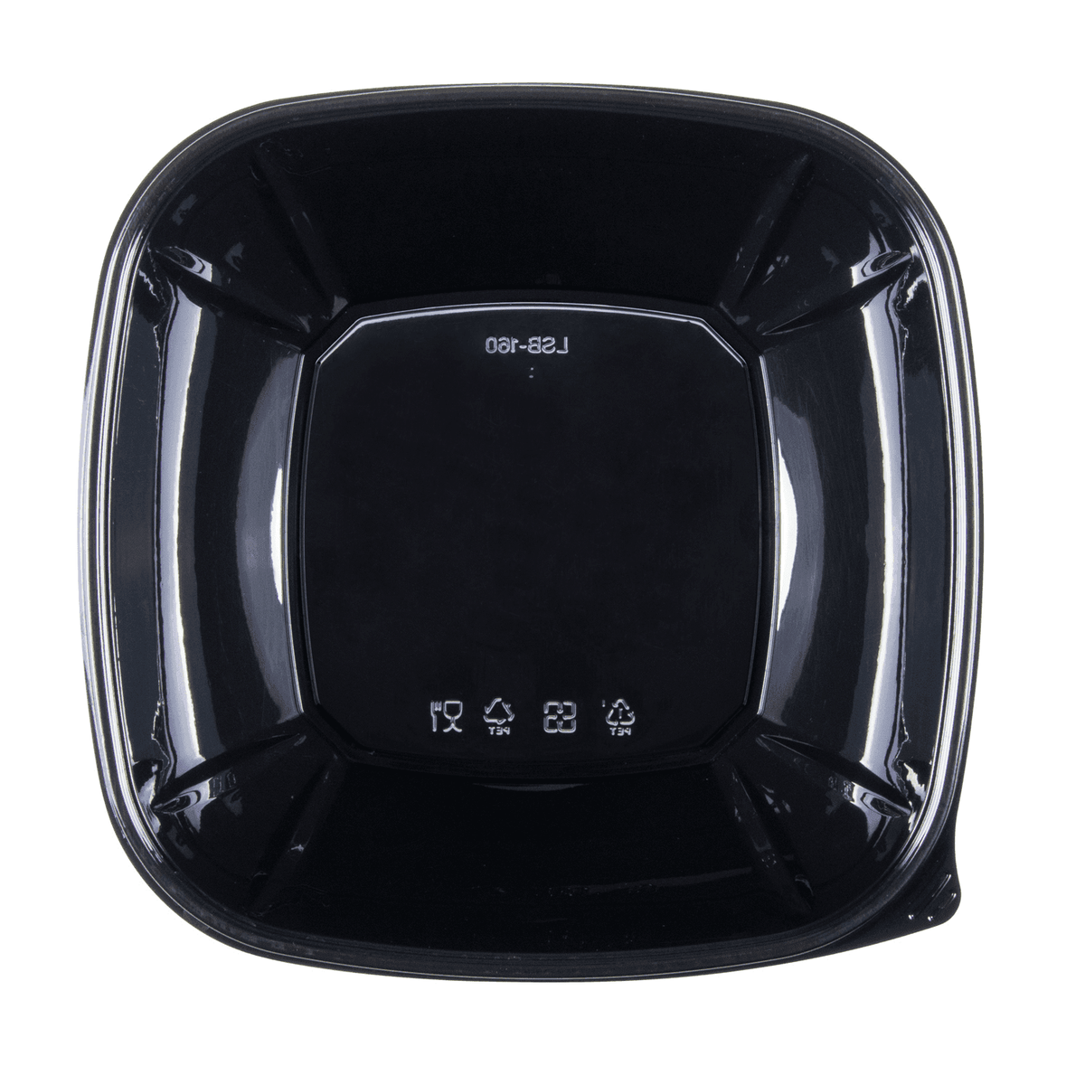 Disposable square serving bowl for catering