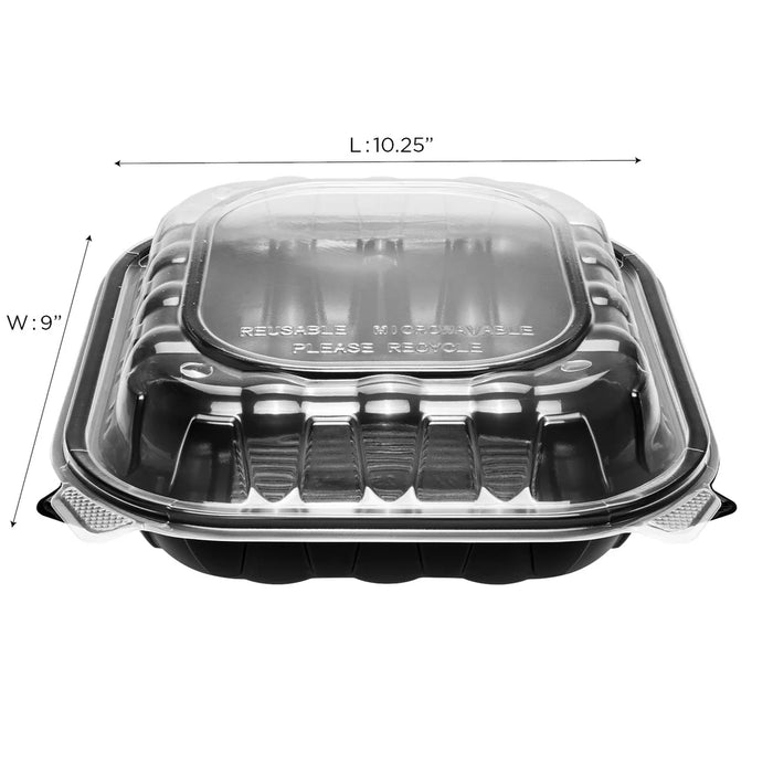 10.25" x 9" Premium PP Hinged Container (150 Per Case)