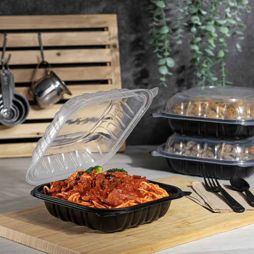 8" x 8" Premium PP Hinged Container (150 Per Case)