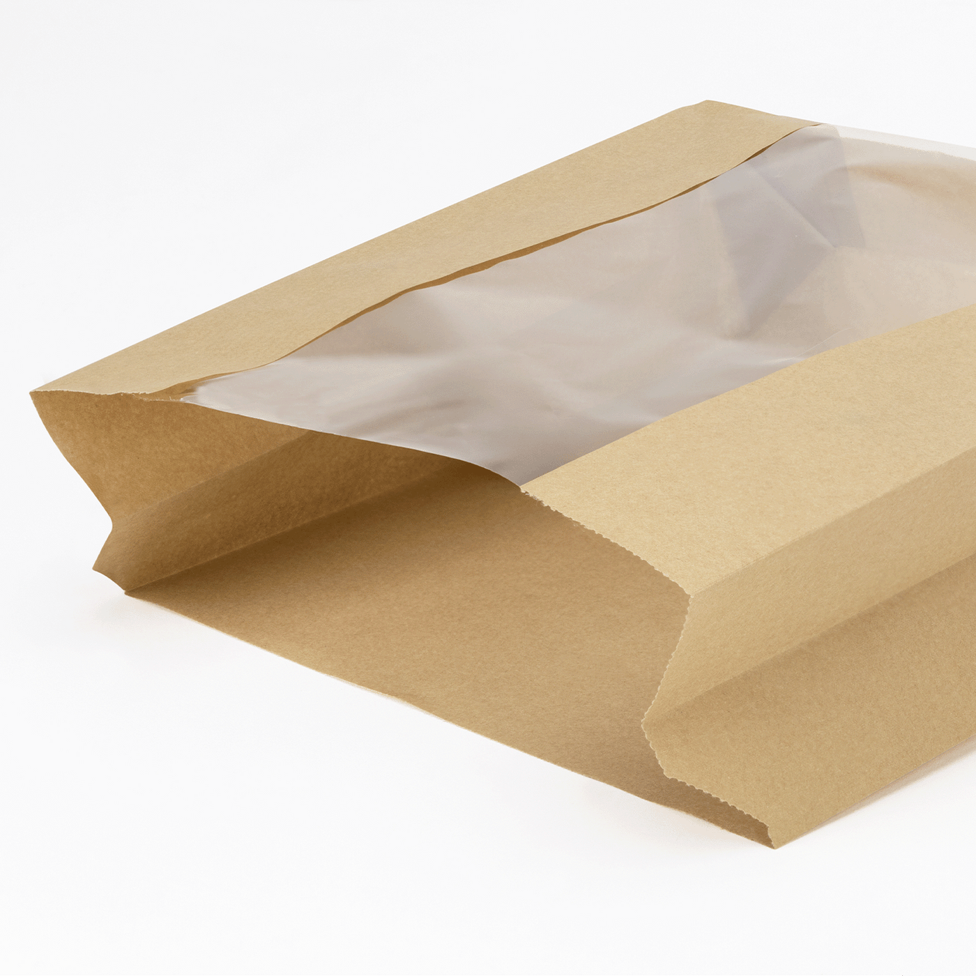 Bulk case of 1000 kraft paper pastry bags with window
