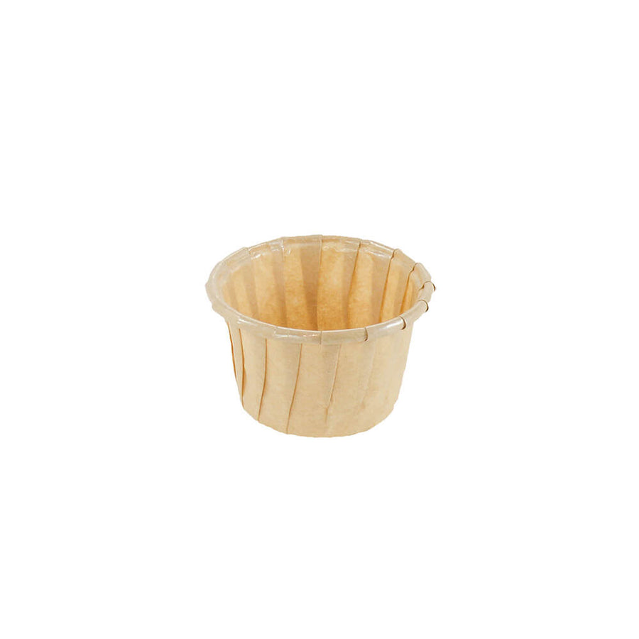 Novacart E 43.5/37 Ecos Mini Paper Baking Mold, Ecru with PET Lining – 1-3/4" x 1-7/16" – 3,600/Case