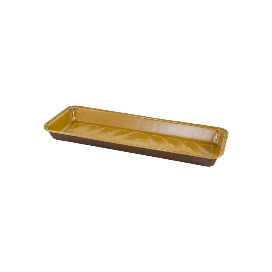Novacart OP 300x102x25 Ecos Rectangular Danish Paper Baking Mold – 11-1/8" x 3-3/8" x 1-1/8" – 720/Case