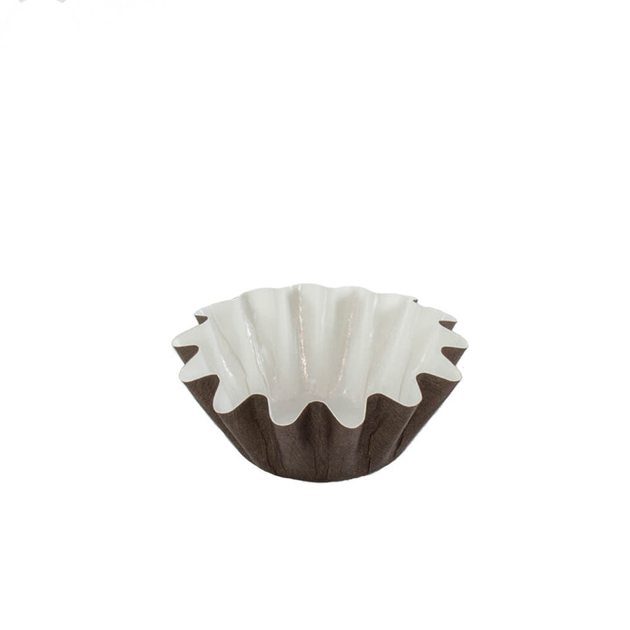 Novacart PBA 01 Small Floret Brioche Baking Cup, Brown/White – 1-3/4" x 1-1/4" – 5,280/Case