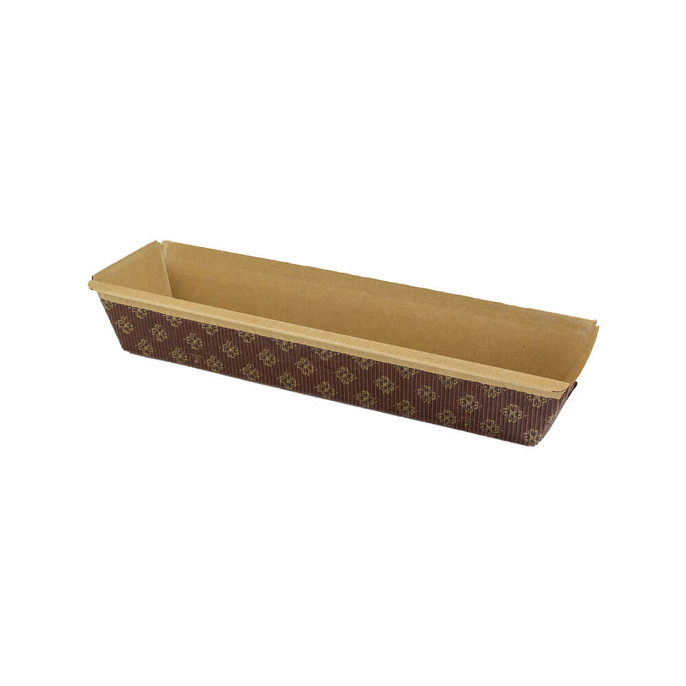 Novacart PM 260 Rectangular Paper Loaf Baking Mold (Silicone Lined) – 10-1/4" x 2-5/8" x 2-3/16" – 1,000/Case