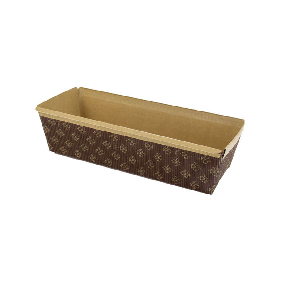 Novacart PM 238 Rectangular Paper Loaf Baking Mold (Silicone Lined) – 9-1/4" x 3-5/16" x 2-3/4" – 480/Case