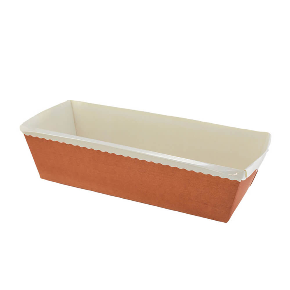 Novacart Optima OP 232 Paper Loaf Baking Mold, Terra – 9-1/8" x 3-3/8" x 2-3/4" – 280/Case