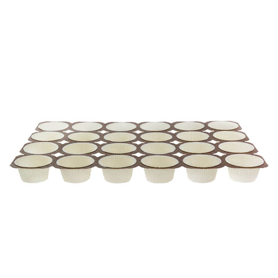 Novacart NTS 2 oz Paper Muffin Tray, 24-Cup (6x4) – 125 Trays/Case