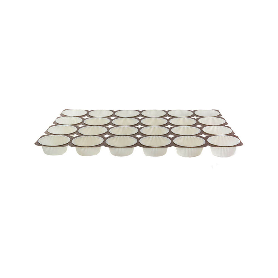 Novacart NTS 4 oz Paper Muffin Tray, 24-Cup (6x4) – 125 Trays/Case