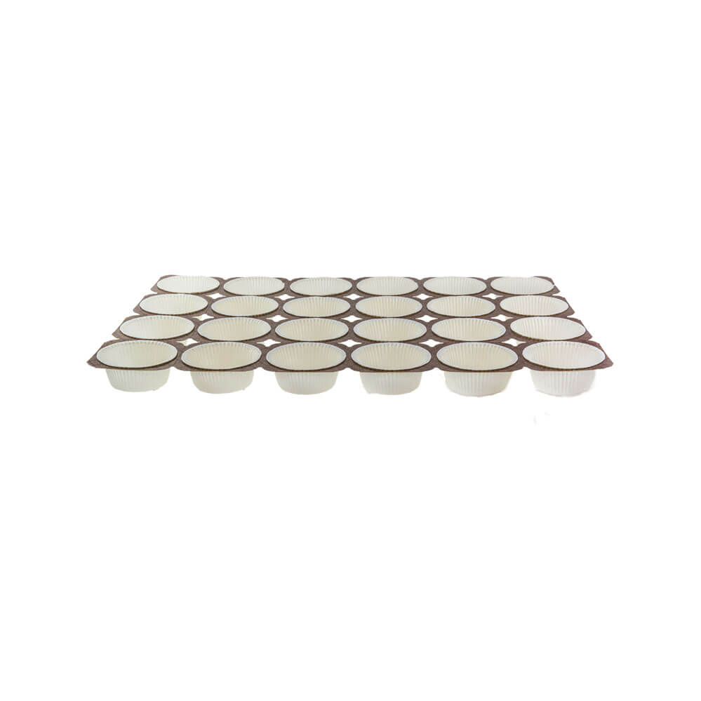 Novacart NTS 4 oz Paper Muffin Tray, 24-Cup (6x4) – 125 Trays/Case