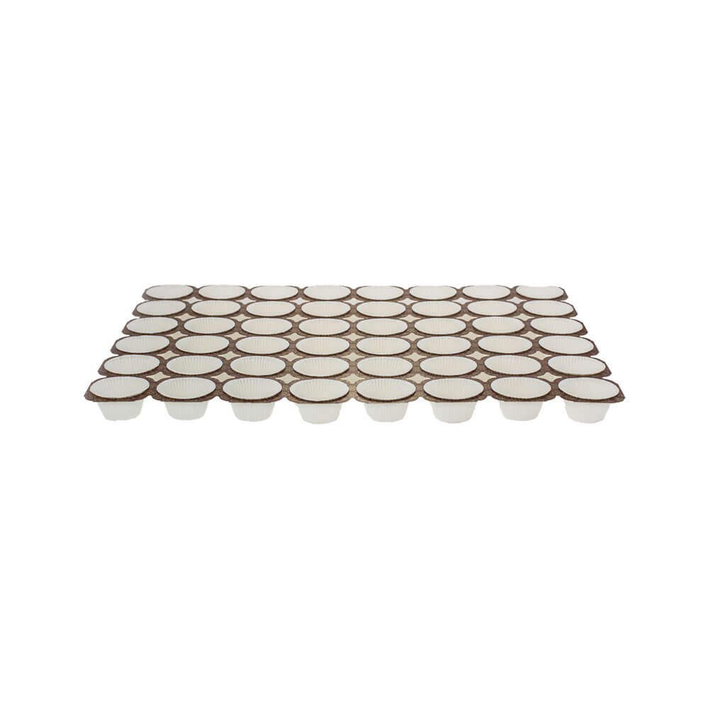 Novacart NTS 1 oz Paper Muffin Tray, 48-Cup (6x8) – 100 Trays/Case