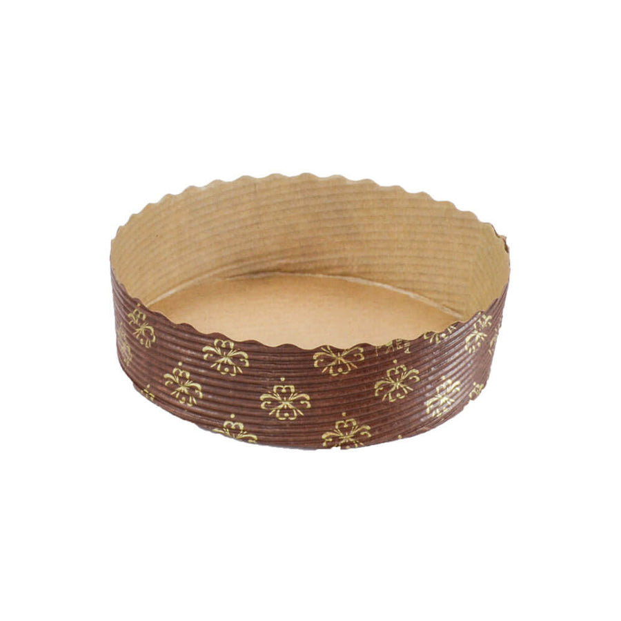 Novacart MBB 100/30 Short Round Paper Baking Mold – 4" x 1-1/8" – 300/Case