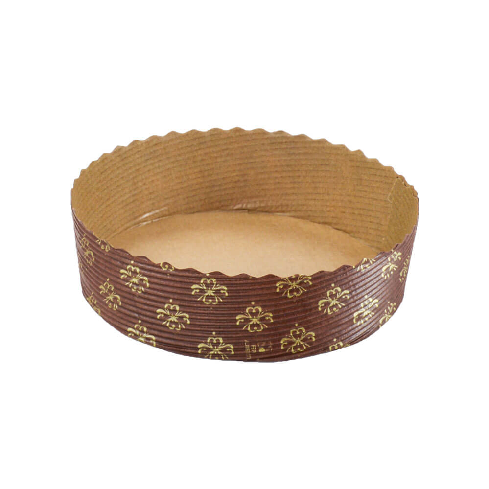 Novacart MBB 120/35 Short Round Paper Baking Mold – 4-3/4" x 1-1/4" – 300/Case