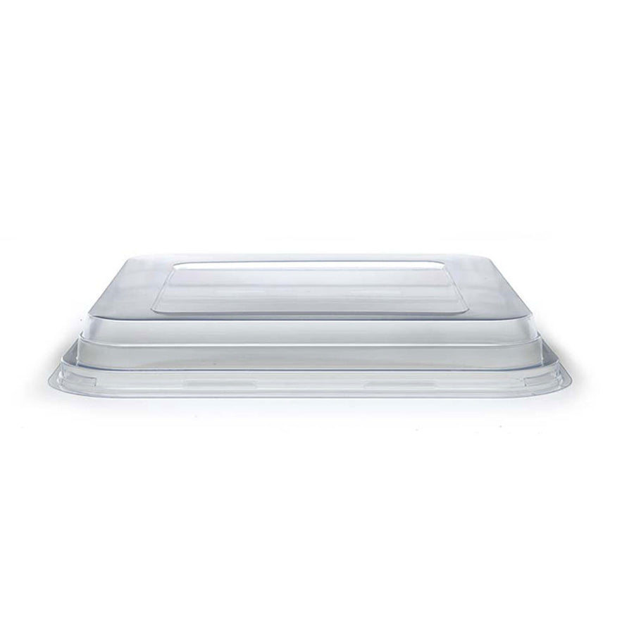Novacart Clear PET Short Dome Lid for OP 175x175 (8x8) Mold – 8-3/8" x 8-3/8" – 300/Case