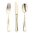 Shiny Metallic Gold Disposable Plastic Cutlery