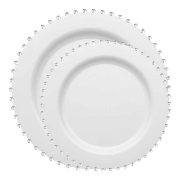 Pearl String Round Disposable Plastic Plates