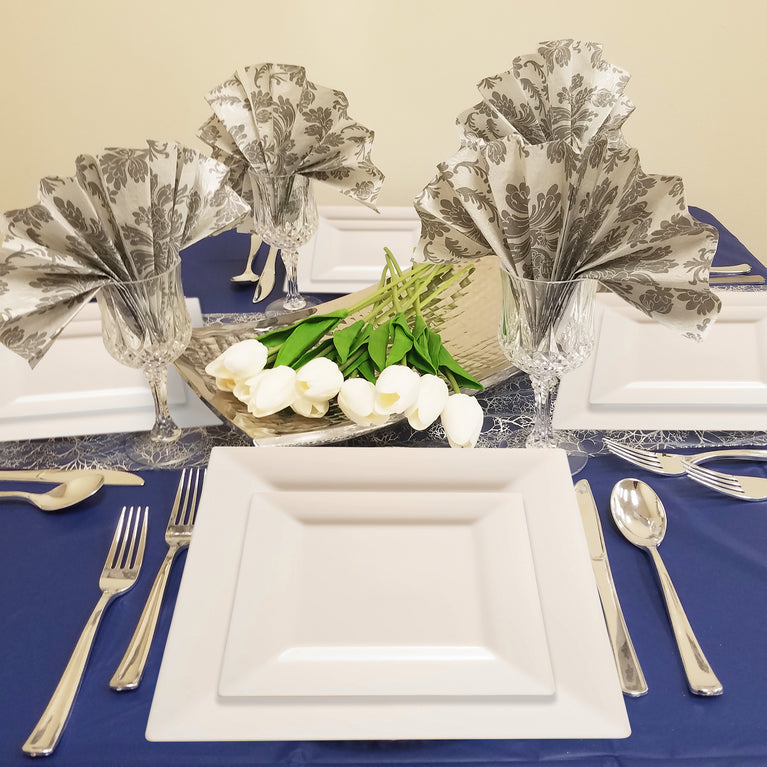 Solid Color Square Plastic Plates