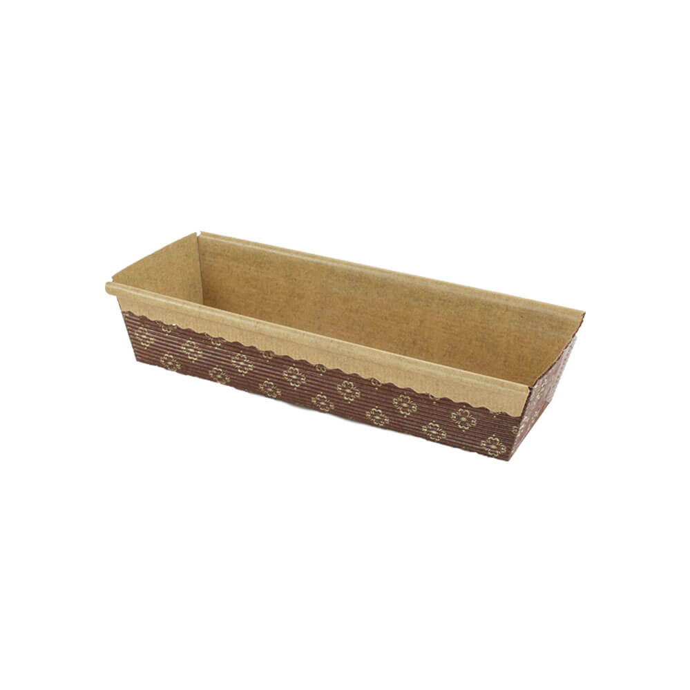 Novacart PM 200 Rectangular Paper Loaf Baking Mold – 7-3/4" x 2-1/2" x 1-7/8" – 1,000/Case