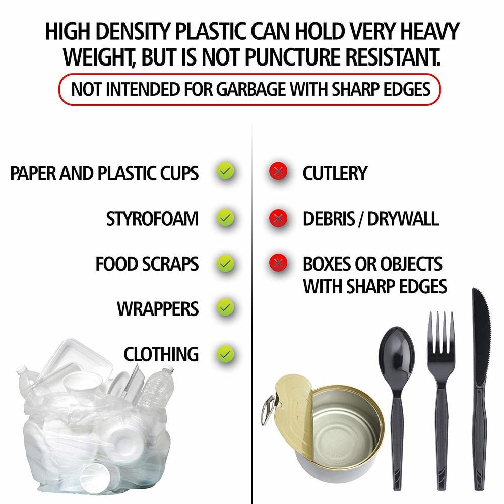 High Density Bags Institutional Trash Can Liners