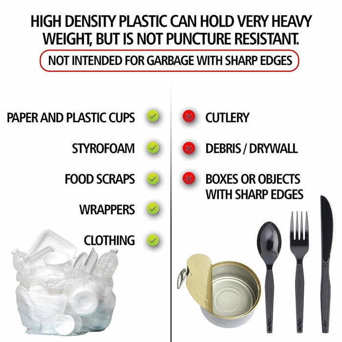 High Density Bags Institutional Trash Can Liners