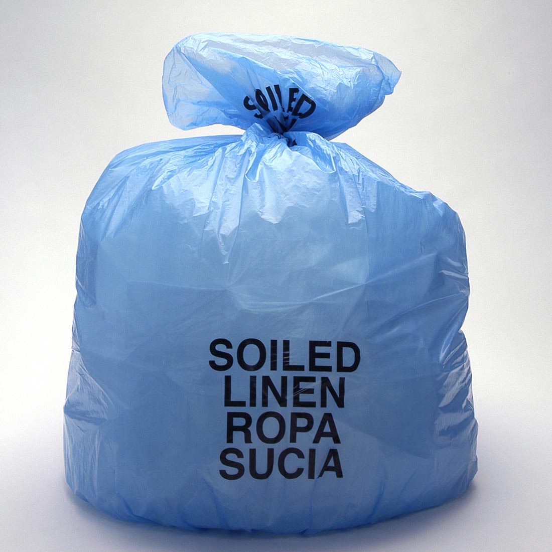 HDPE Blue Soiled Linen Liner (31" x 43" 14 micron)  250/CS
