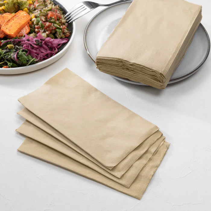 15"x17" 2 Ply Dinner Napkins, Kraft - 3,000 pcs