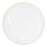 Organic Round With Gold Rim Disposable Plates