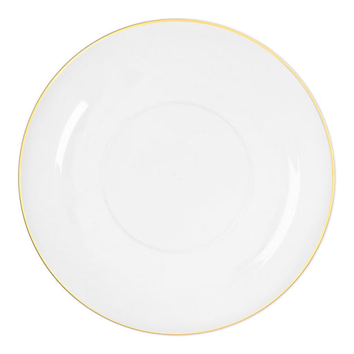 Organic Round With Gold Rim Disposable Plates