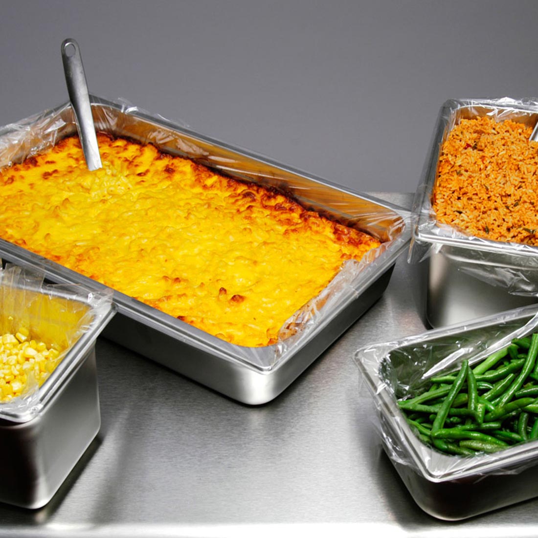 23" x 11" Value Plus Poly Pan Liner for Half Size Shallow Pans, 0.48 mil, 200/CS