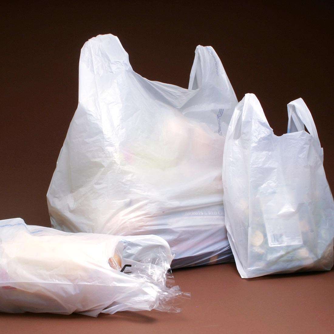 Heavy-duty white HDPE carry out bag 14 x 10 x 27 inch, 0.75 mil, case of 500