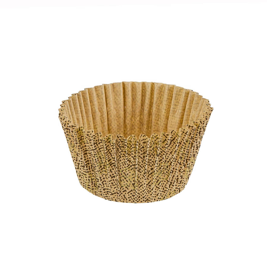 Novacart Panettone Print Baking Cup 2" x 1-1/2", Brown & Gold – 6,000/Case