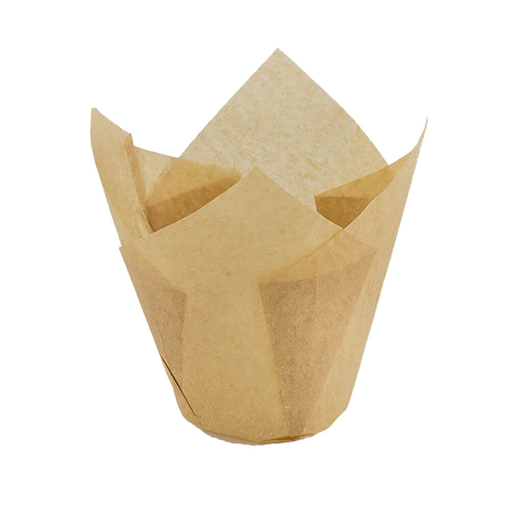 Novacart 175/50 Natural Tulip Baking Cup – 2" x 2-1/2" – 2,000/Case