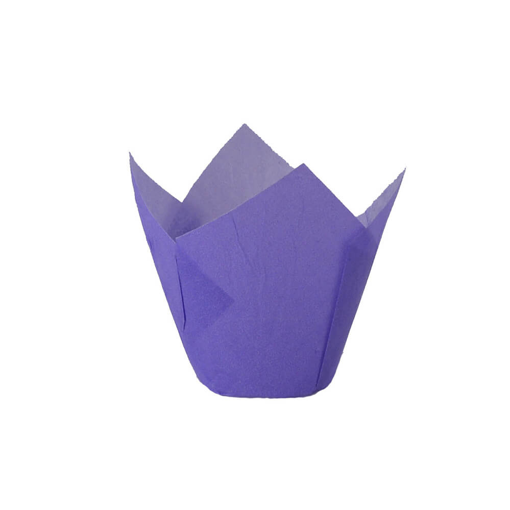Novacart 110/35 Purple Tulip Baking Cup – 1-3/8" x 1-1/2" – 3,600/Case