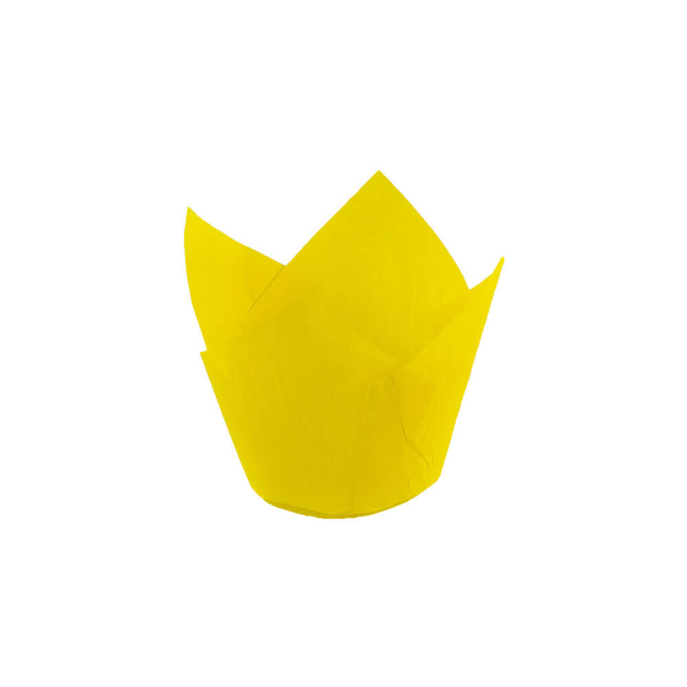 Novacart 132/50 Yellow Tulip Baking Cup – 2" x 1-5/8" – 2,000/Case
