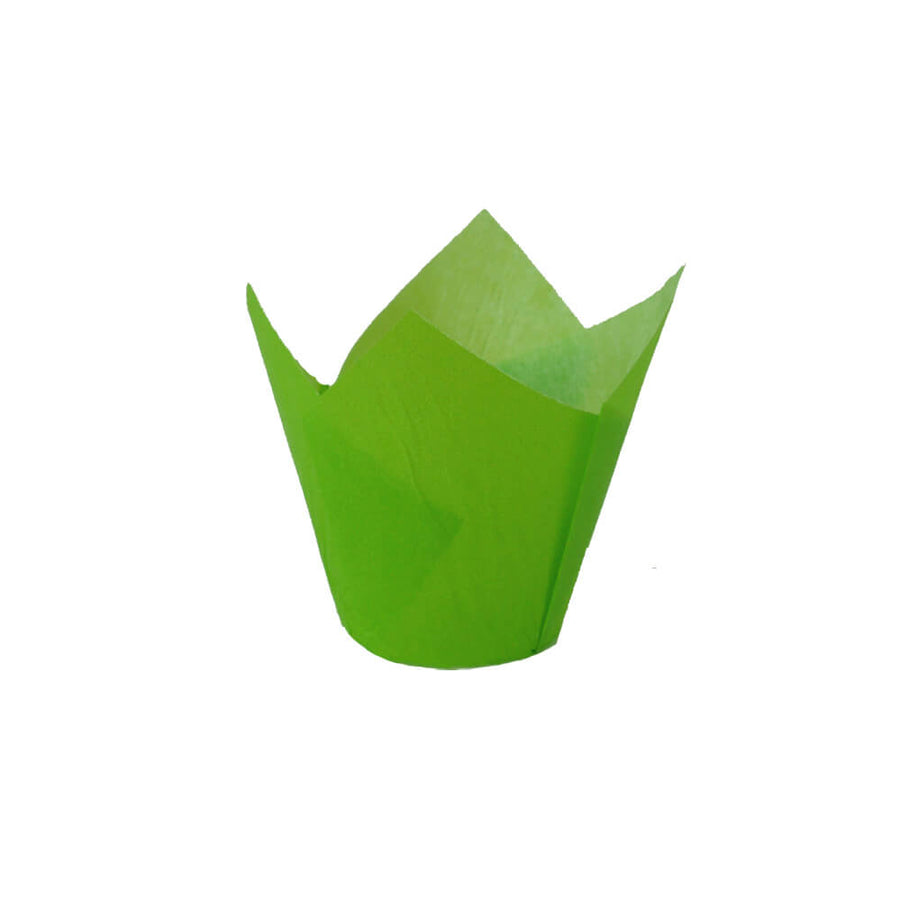 Novacart 110/35 Green Tulip Baking Cup – 1-3/8" x 1-1/2" – 3,600/Case