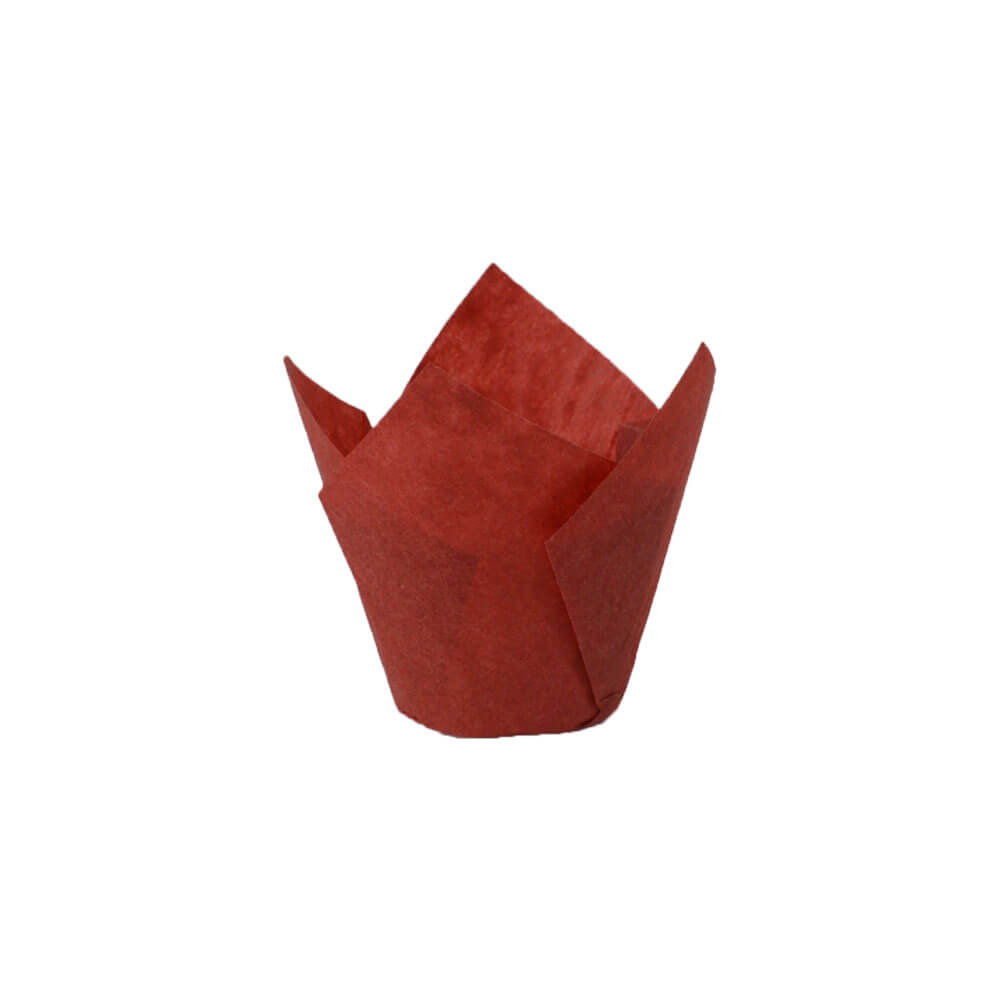 Novacart 110/35 Red Tulip Baking Cup – 1-3/8" x 1-1/2" – 3,600/Case