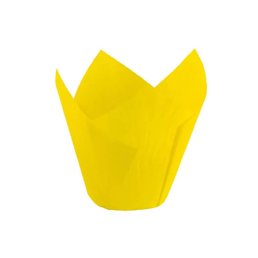 Novacart 160/50 Yellow Tulip Baking Cup – 2" x 2-1/8" – 2,000/Case