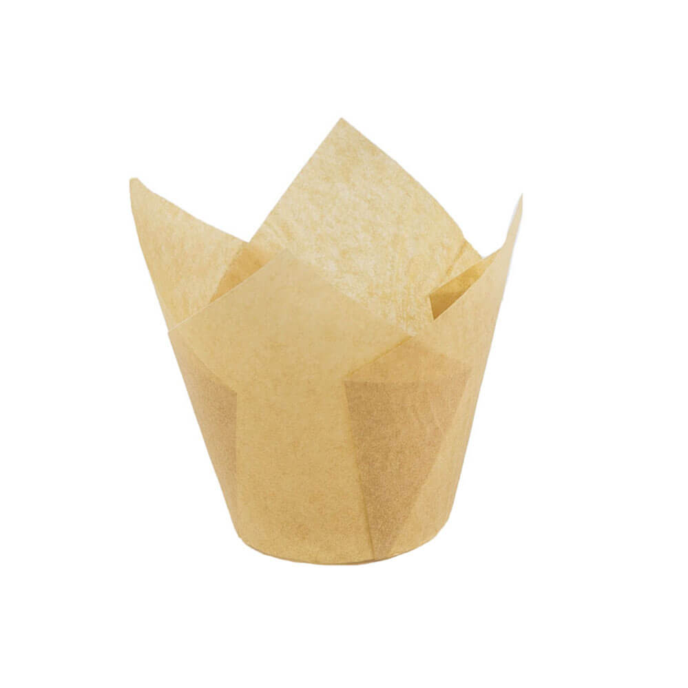 Novacart 160/50 Natural Tulip Baking Cup – 2" x 2-1/8" – 2,000/Case
