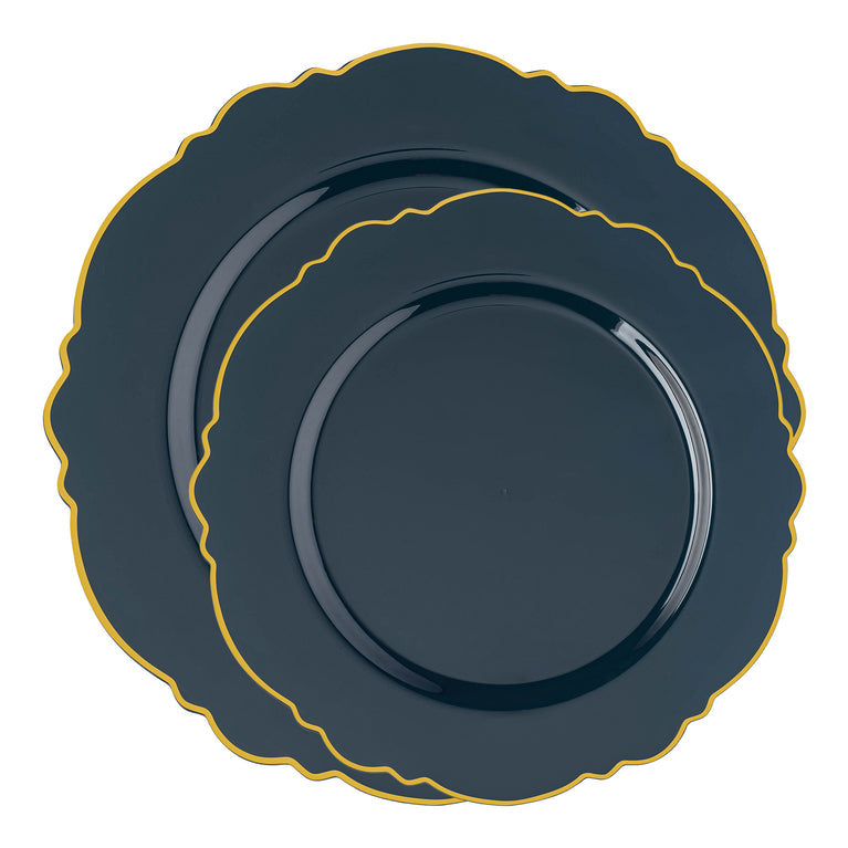 Round Blossom Disposable Plastic Plates